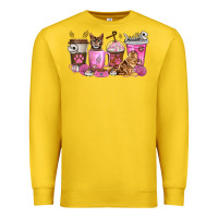 Lemon cat coffee cups Premium Sweatshirt - texasbilliewilder