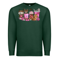 Sports Green cat coffee cups Premium Sweatshirt - texasbilliewilder