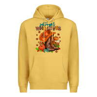Antique Gold jusr a girl who loves fall  cowgirl Premium Hoodie - AdoDesignShop