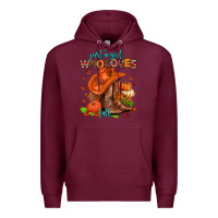 Burgundy jusr a girl who loves fall  cowgirl Premium Hoodie - AdoDesignShop