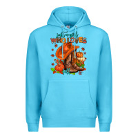Ocean Blue jusr a girl who loves fall  cowgirl Premium Hoodie - AdoDesignShop