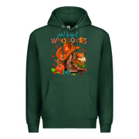 Sports Green jusr a girl who loves fall  cowgirl Premium Hoodie - AdoDesignShop