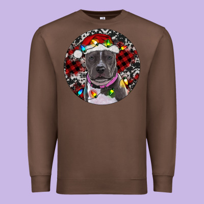 Premium Sweatshirt Pitbull And Buffalo Plaid