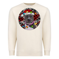 Sandshell Pitbull And Buffalo Plaid Premium Sweatshirt - RanaPortraitStore