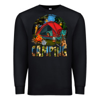 Black camping Premium Sweatshirt - texasbilliewilder