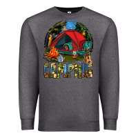 Charcoal Heather camping Premium Sweatshirt - texasbilliewilder