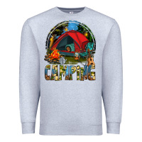 Heather Grey camping Premium Sweatshirt - texasbilliewilder
