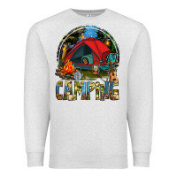 Oatmeal Heather camping Premium Sweatshirt - texasbilliewilder
