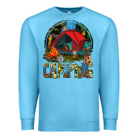 Ocean Blue camping Premium Sweatshirt - texasbilliewilder