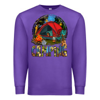 Purple camping Premium Sweatshirt - texasbilliewilder