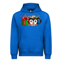 Cobalt Christmas penguin coffee Urban Hoodie - JahusDesignShop