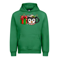 Emerald Christmas penguin coffee Urban Hoodie - JahusDesignShop