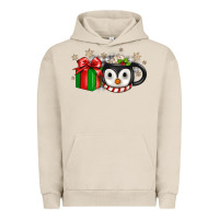 Pigment French Oak Christmas penguin coffee Urban Hoodie - JahusDesignShop