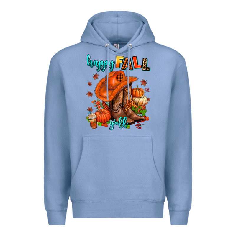 Happy Fall Y'all  Cowgirl Premium Hoodie by AdoDesignShop | Teevron