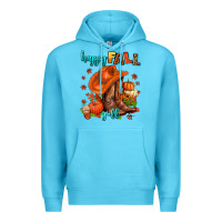 Ocean Blue happy fall y'all  cowgirl Premium Hoodie - AdoDesignShop