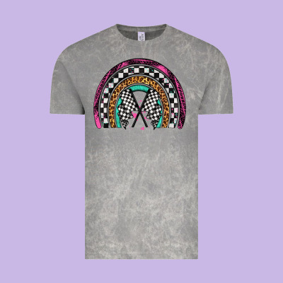 Race Leopard Rainbow Vintage Tee Designed By Artiststas