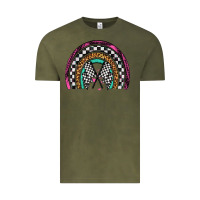 Vintage Olive race leopard rainbow Vintage Tee - Artiststas