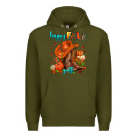 Army Green happy fall y'all  cowgirl Premium Hoodie - AdoDesignShop
