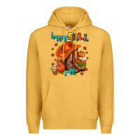 Mustard happy fall y'all  cowgirl Premium Hoodie - AdoDesignShop