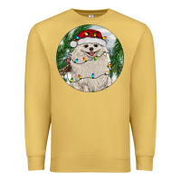 Antique Gold Pomeranian And Farm Premium Sweatshirt - RanaPortraitStore