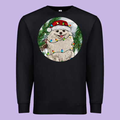 Premium Sweatshirt Pomeranian And Farm