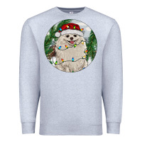 Heather Grey Pomeranian And Farm Premium Sweatshirt - RanaPortraitStore