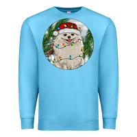 Ocean Blue Pomeranian And Farm Premium Sweatshirt - RanaPortraitStore