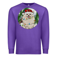 Purple Pomeranian And Farm Premium Sweatshirt - RanaPortraitStore
