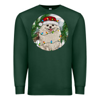 Sports Green Pomeranian And Farm Premium Sweatshirt - RanaPortraitStore