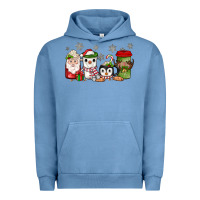 Pigment Pebble Blue Christmas coffee Urban Hoodie - JahusDesignShop