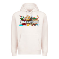 Pale Pink costomized teachers name Premium Hoodie - AdoDesignShop