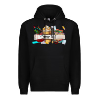 Black costomized teachers name Premium Hoodie - AdoDesignShop