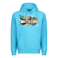 Ocean Blue costomized teachers name Premium Hoodie - AdoDesignShop