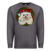 Charcoal Heather Christmas pomeranian Premium Sweatshirt - RanaPortraitStore