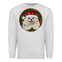 Dove Grey Christmas pomeranian Premium Sweatshirt - RanaPortraitStore