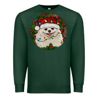 Sports Green Christmas pomeranian Premium Sweatshirt - RanaPortraitStore