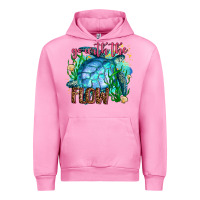 Fuchsia Pink go with the flow Urban Hoodie - AdoDesignShop