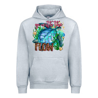 Heather Grey go with the flow Urban Hoodie - AdoDesignShop