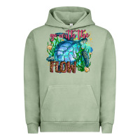Pigment Oil Green go with the flow Urban Hoodie - AdoDesignShop