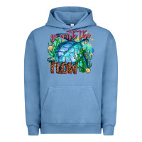 Pigment Pebble Blue go with the flow Urban Hoodie - AdoDesignShop