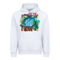 White go with the flow Urban Hoodie - AdoDesignShop