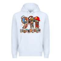 White 911 dispatcher Premium Hoodie - AdoDesignShop