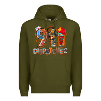 Army Green 911 dispatcher Premium Hoodie - AdoDesignShop