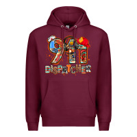 Burgundy 911 dispatcher Premium Hoodie - AdoDesignShop