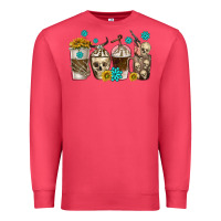 Cardinal coffee cups bull skull with gemstones Premium Sweatshirt - texasbilliewilder