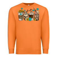 Carrot coffee cups bull skull with gemstones Premium Sweatshirt - texasbilliewilder