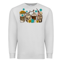 Dove Grey coffee cups bull skull with gemstones Premium Sweatshirt - texasbilliewilder