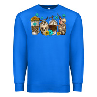 True Royal coffee cups bull skull with gemstones Premium Sweatshirt - texasbilliewilder