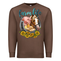 Chestnut chicken pig horse farm life Premium Sweatshirt - texasbilliewilder
