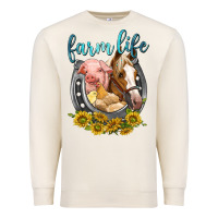 Sandshell chicken pig horse farm life Premium Sweatshirt - texasbilliewilder